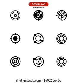 solar system icon or logo isolated sign symbol vector illustration - Collection of high quality black style vector icons
