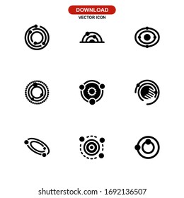 solar system icon or logo isolated sign symbol vector illustration - Collection of high quality black style vector icons
