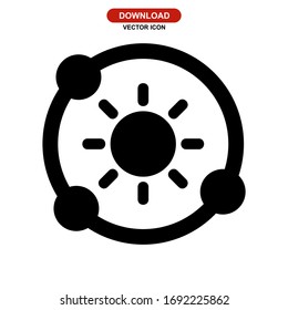 solar system icon or logo isolated sign symbol vector illustration - high quality black style vector icons
