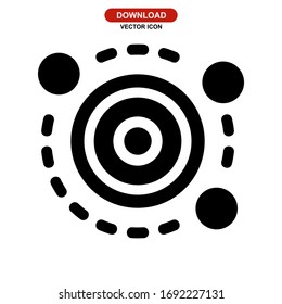 solar system icon or logo isolated sign symbol vector illustration - high quality black style vector icons
