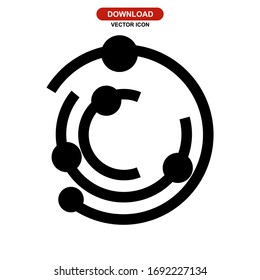 solar system icon or logo isolated sign symbol vector illustration - high quality black style vector icons
