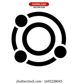 solar system icon or logo isolated sign symbol vector illustration - high quality black style vector icons
