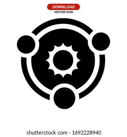 solar system icon or logo isolated sign symbol vector illustration - high quality black style vector icons
