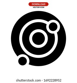 solar system icon or logo isolated sign symbol vector illustration - high quality black style vector icons
