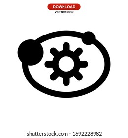 solar system icon or logo isolated sign symbol vector illustration - high quality black style vector icons
