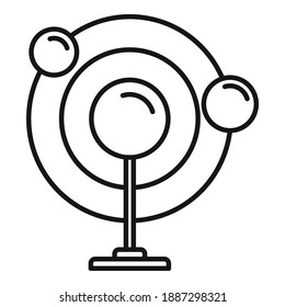 Solar system icon. Outline solar system vector icon for web design isolated on white background