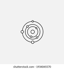 Solar System Icon Sign Vector,Symbol, Logo Illustration For Web And Mobile