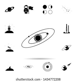 Solar system icon. Universal set of space for website design and development, app development