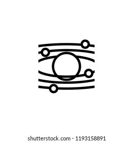 solar system icon vector