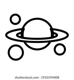 Solar system icon, vector design of galaxy