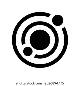 solar system icon. vector glyph icon for your website, mobile, presentation, and logo design.