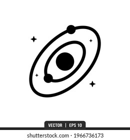 Solar System icon vector, illustration logo template in trendy style. Suitable for many purposes.