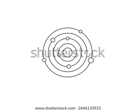 Solar system icon. Vector illustration.