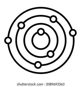 Solar System icon vector image. Can also be used for web apps, mobile apps and print media.