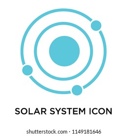 Solar system icon vector isolated on white background for your web and mobile app design, Solar system logo concept