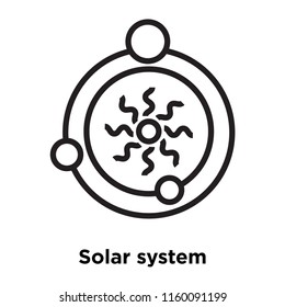 Solar system icon vector isolated on white background, Solar system transparent sign