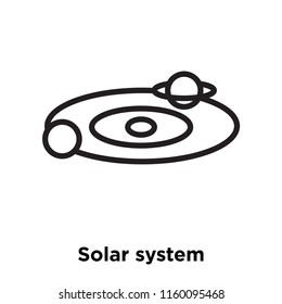 Solar system icon vector isolated on white background, Solar system transparent sign