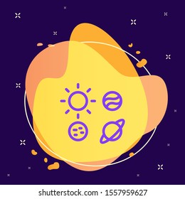 Solar system icon - Vector. Spage concept illustration.abstract vector background