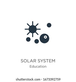 Solar system icon vector. Trendy flat solar system icon from education collection isolated on white background. Vector illustration can be used for web and mobile graphic design, logo, eps10