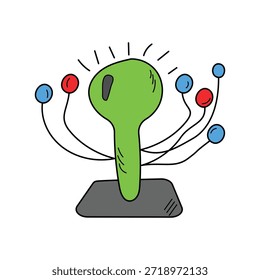 Ícone do sistema solar com ilustração de stock de vetor de fundo branco