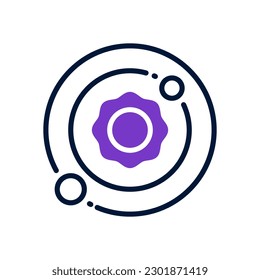 solar system icon for your website design, logo, app, UI.