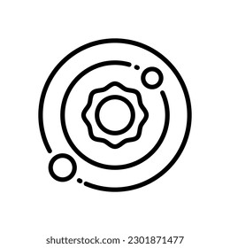 solar system icon for your website design, logo, app, UI.