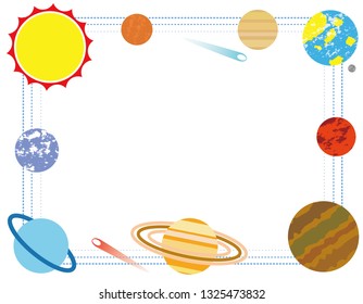 Solar system Illustration flame2. Flat design ver