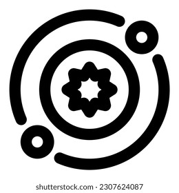 solar system Illustration vector icon illustration asset