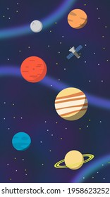 Solar System Image Poster Galaxy Illustration Stock Vector (Royalty ...