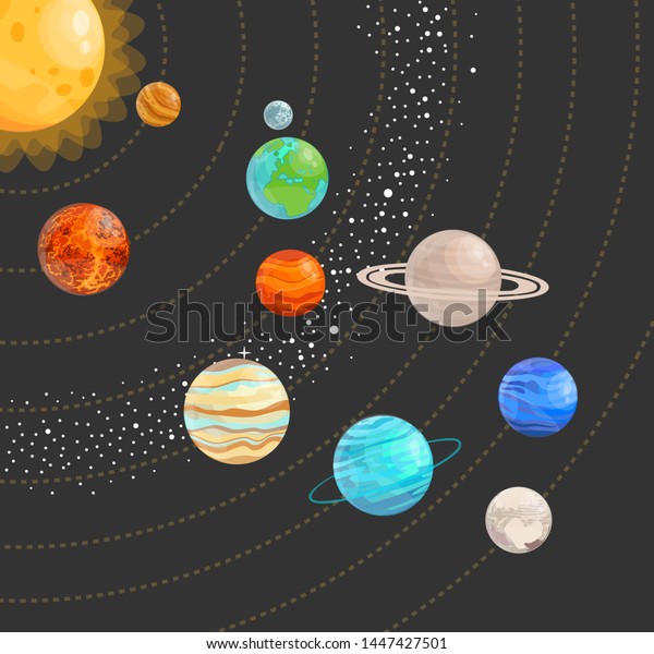 Solar System Isolated Planets Vector Flat Stock Vector (Royalty Free ...