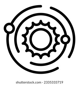 Solar system line icon. Cosmos vector illustration isolated on white. Galaxy outline style design, designed for web and app. Eps 10