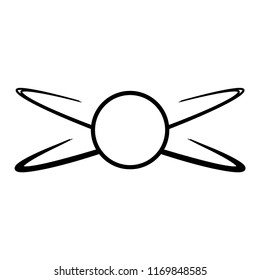 Solar system line icon isolated on white background. Outline thin concept pictogram vector.