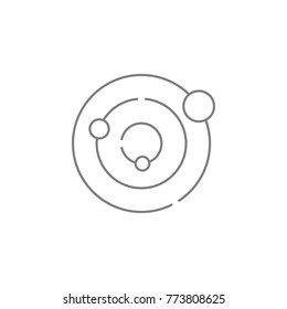 Solar system line icon. Web element. Premium quality graphic design. Signs symbols collection, simple icon for websites, web design, mobile app, info graphics on white background