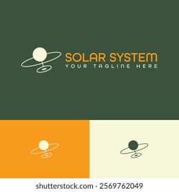 Solar system logo design template