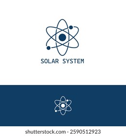 Solar system logo design template