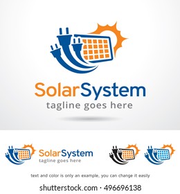 Solar System Logo Template Design Vector