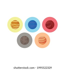 Solar System Mars Icon Bundling