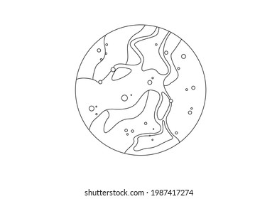 Symbol für die Mars-Linie des Sonnensystems
