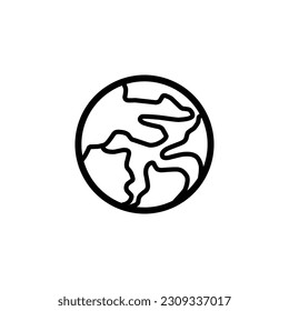 Solar system mars planet cartoon icon