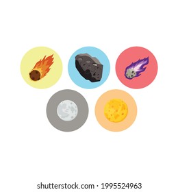 Solarsystem-Meteor-Symbol-Paket