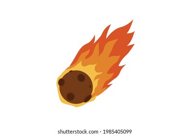 Solar System Meteor Vector Icon