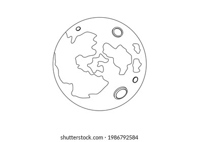 Solar System Month Line Icon