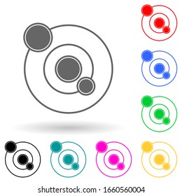 solar system multi color style icon. Simple glyph, flat vector of space icons for ui and ux, website or mobile application