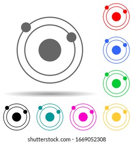 solar system multi color style icon. Simple thin line, outline vector of web icons for ui and ux, website or mobile application