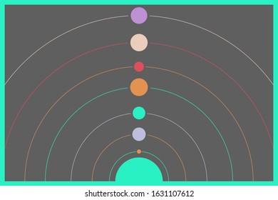 Solar System with multicolor planets and orbits