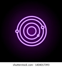 solar system neon icon. Elements of Cartooning space set. Simple icon for websites, web design, mobile app, info graphics