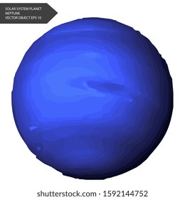 Solar system planet. Colorful vector object. Realistic vector illustration isolated on white background. Astronomy galaxy space vector, isolated icon planet. Neptune.