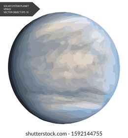 Solar system planet. Colorful vector object. Realistic vector illustration isolated on white background. Astronomy galaxy space vector, isolated icon planet. Venus.