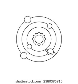 Solar system planet icon design. isolated on white background. vector illustration
