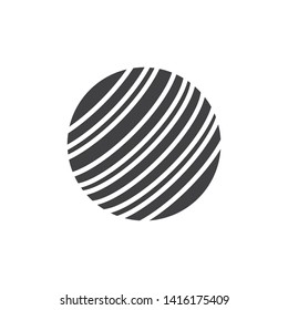 Solar system planet vector icon. filled flat sign for mobile concept and web design. Venus striped planet glyph icon. Symbol, logo illustration. Vector graphics